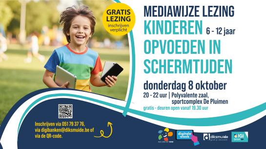 Affiche kinderen opvoeden in schermtijden